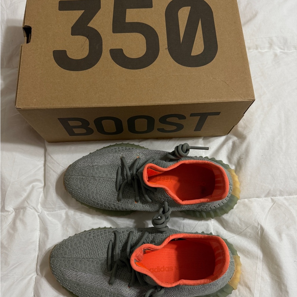 Adidas Yeezy Boost 350 V2 - Green & Orange Size Womens 6